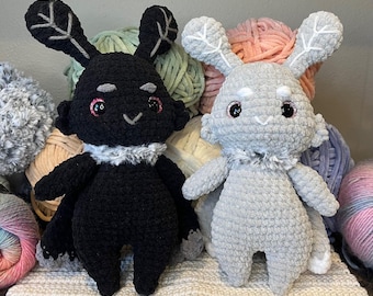 Chibi Mothman Amigurumi Pattern [PATTERN ONLY - Not a Finished Product]
