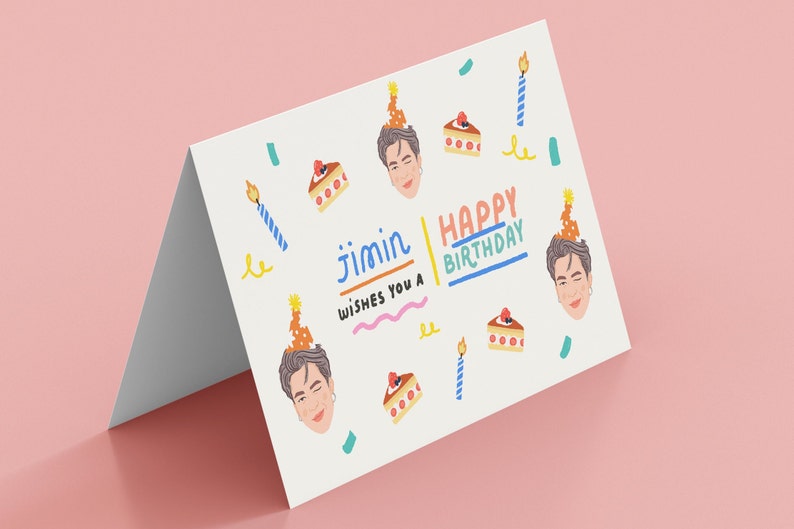 printable jimin bts greetings card bangtan boys bts etsy