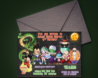 Dragon Ball Z Invitations Etsy France