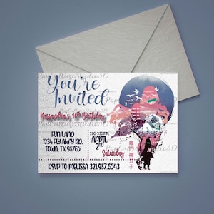 Anime Theme, Birthday Party Invitation, Made-To-Order, Digital File