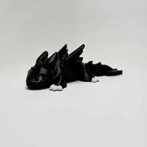 Articulated Dragon Toy – 3D Printed Poseable Figure – Handmade Fantasy Gift