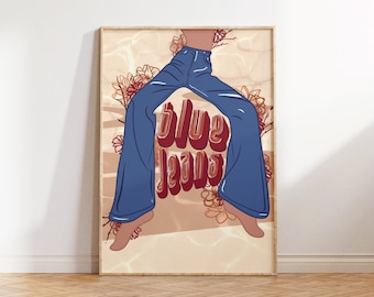 Blue Jeans - Lana Del Rey Letras Música Impresión / A4 Sin marco