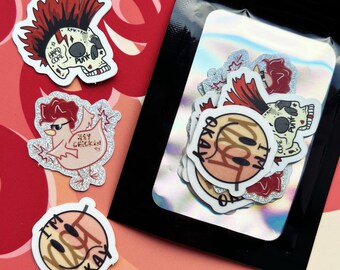 Paquete de pegatinas troqueladas impermeables / Metálico mate / Pixie Dust Glitter / Transparente / Mix & Match