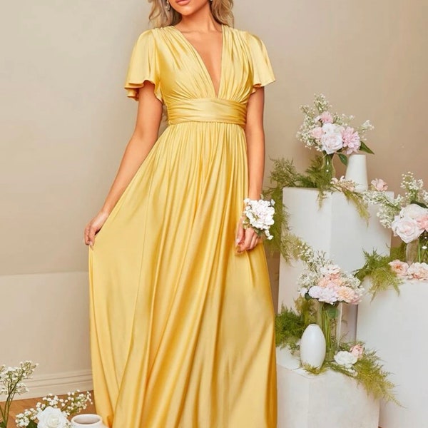 Yellow Bridesmaid Dresses Etsy