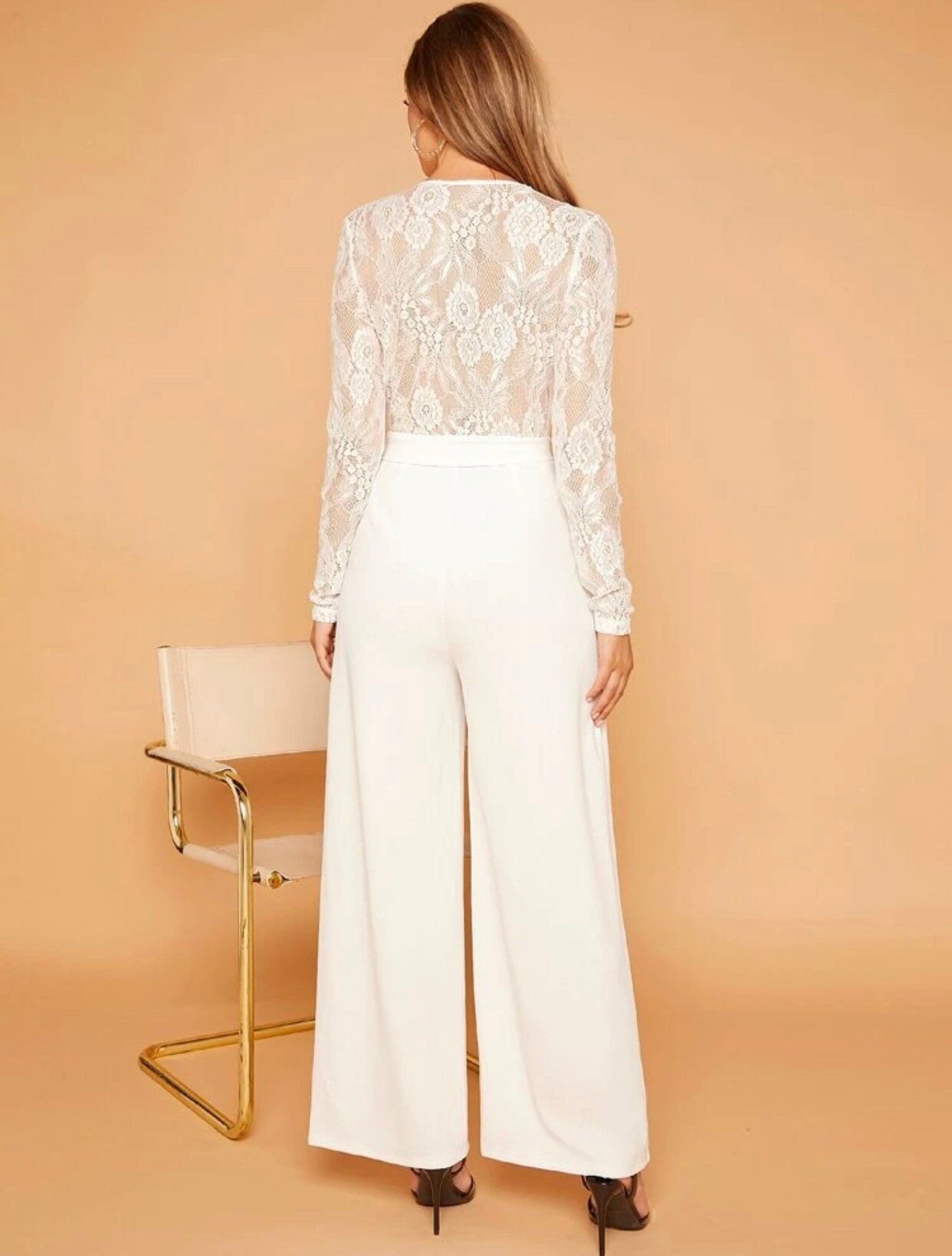 Elegant Long Jumpsuit Lace Corset Jumpsuit White Jumpsuit Etsy