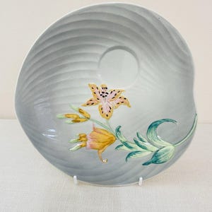 Vintage Shorter & Son Lily Hostess Plate Staffordshire Pottery Hand painted