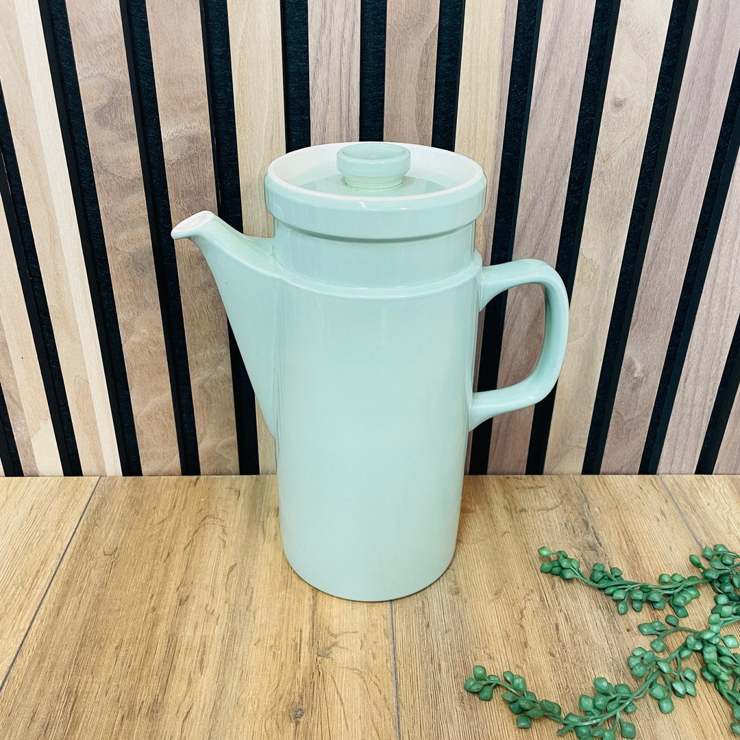 1980s Wedgwood Green Coffee Pot 2.5 Pint Coffee Pot Retro Etsy