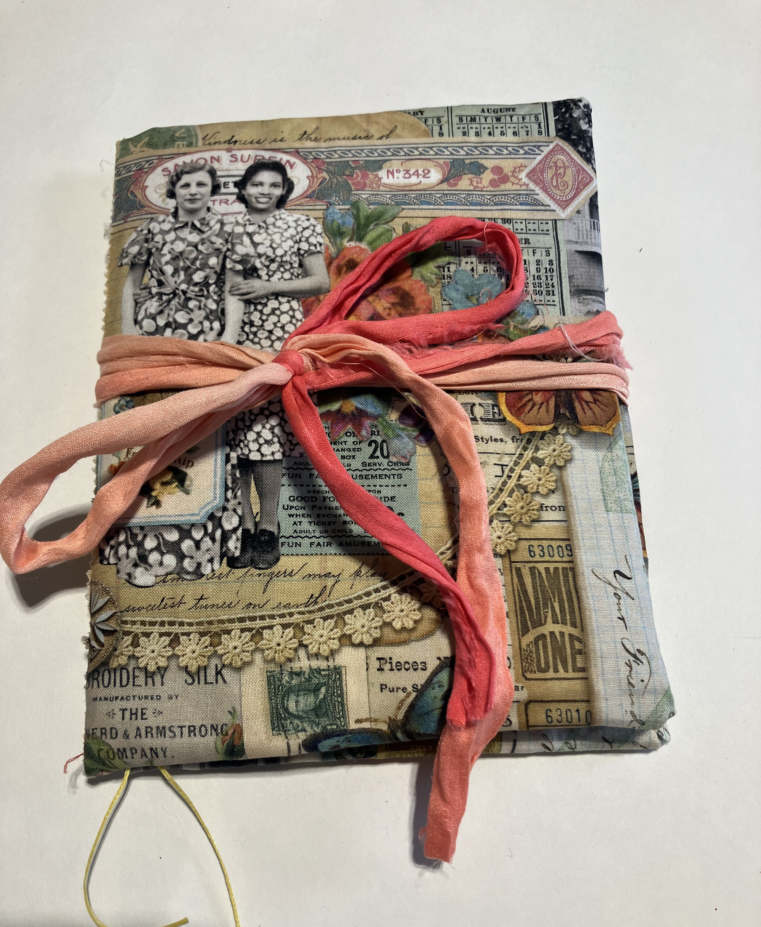 Squishy Handmade Fabric Junk Journal With Dyed Papers - Etsy