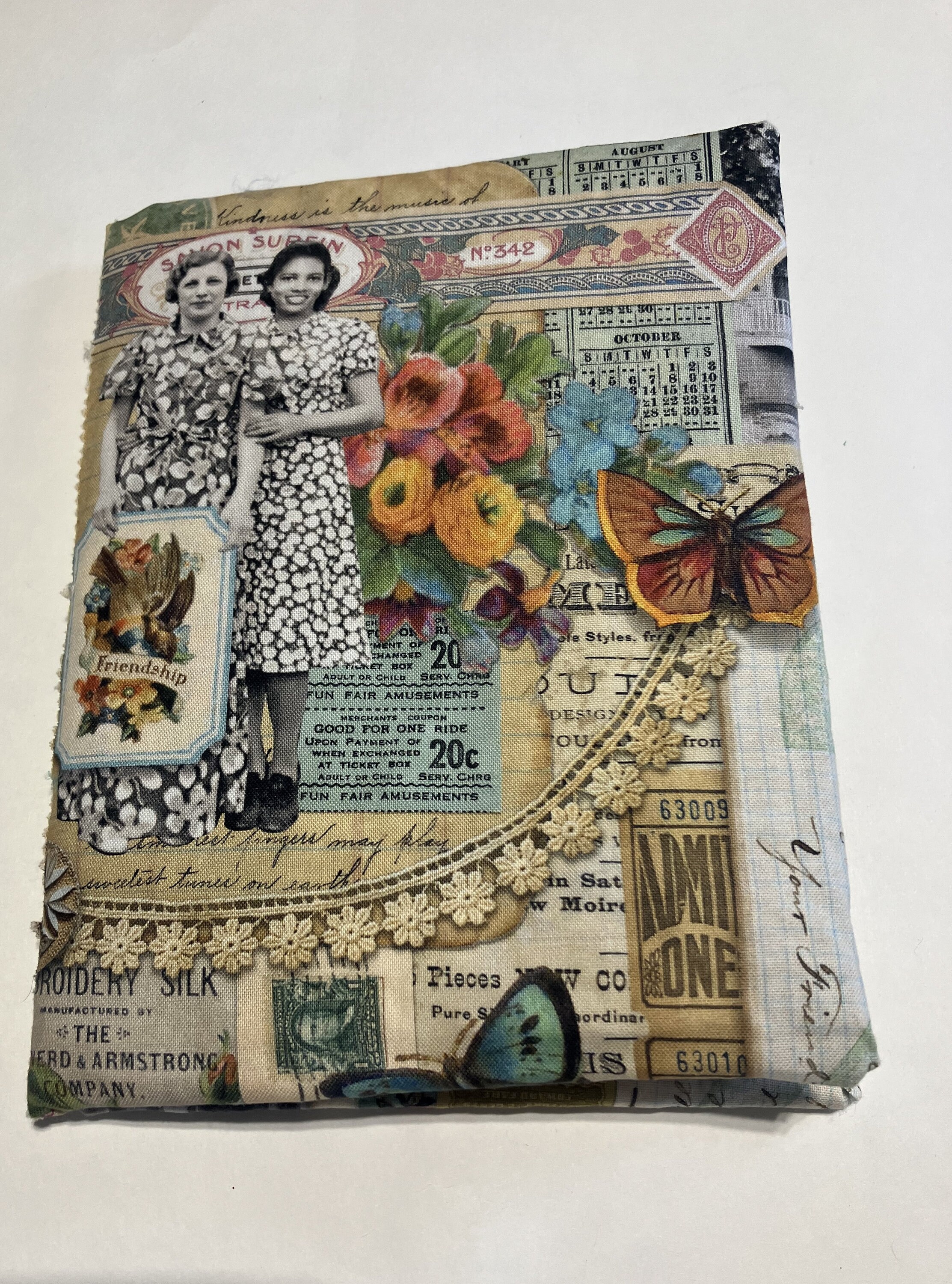 Squishy Handmade Fabric Junk Journal With Dyed Papers - Etsy