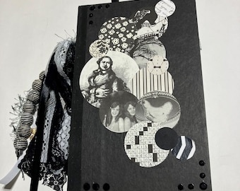 Handmade Black and White Junk Journal