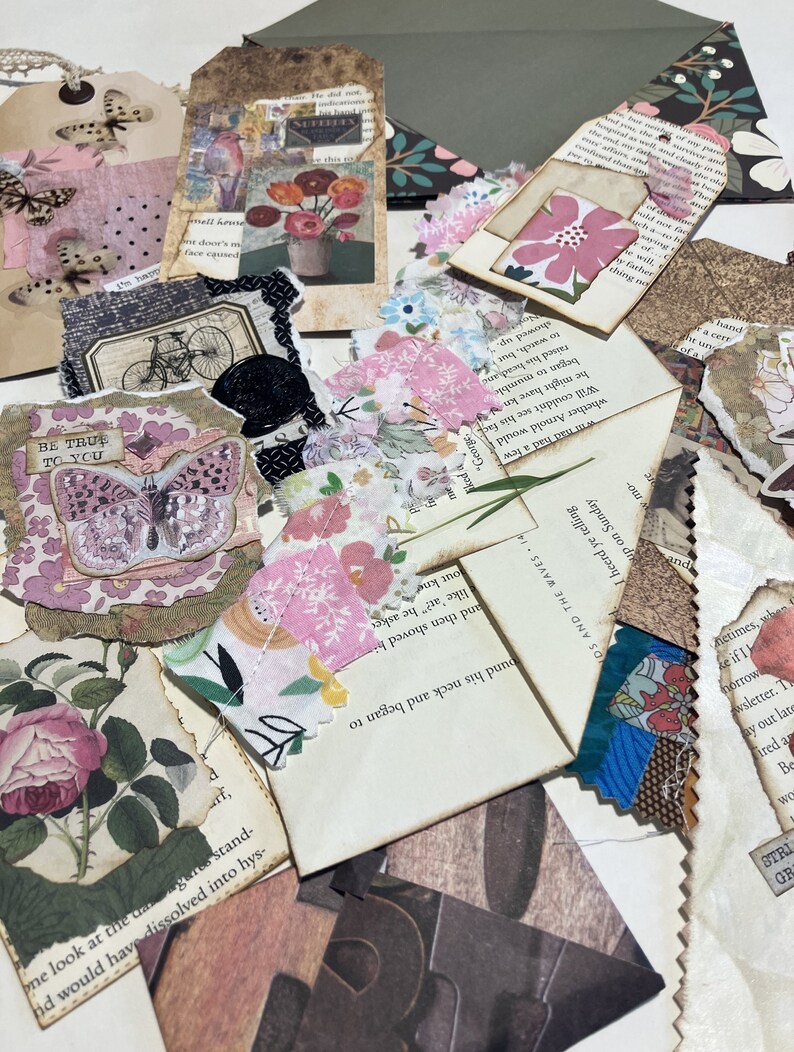 18 Piece Junk Journal Paper Bundle - Large | Ephemera Kit - Etsy