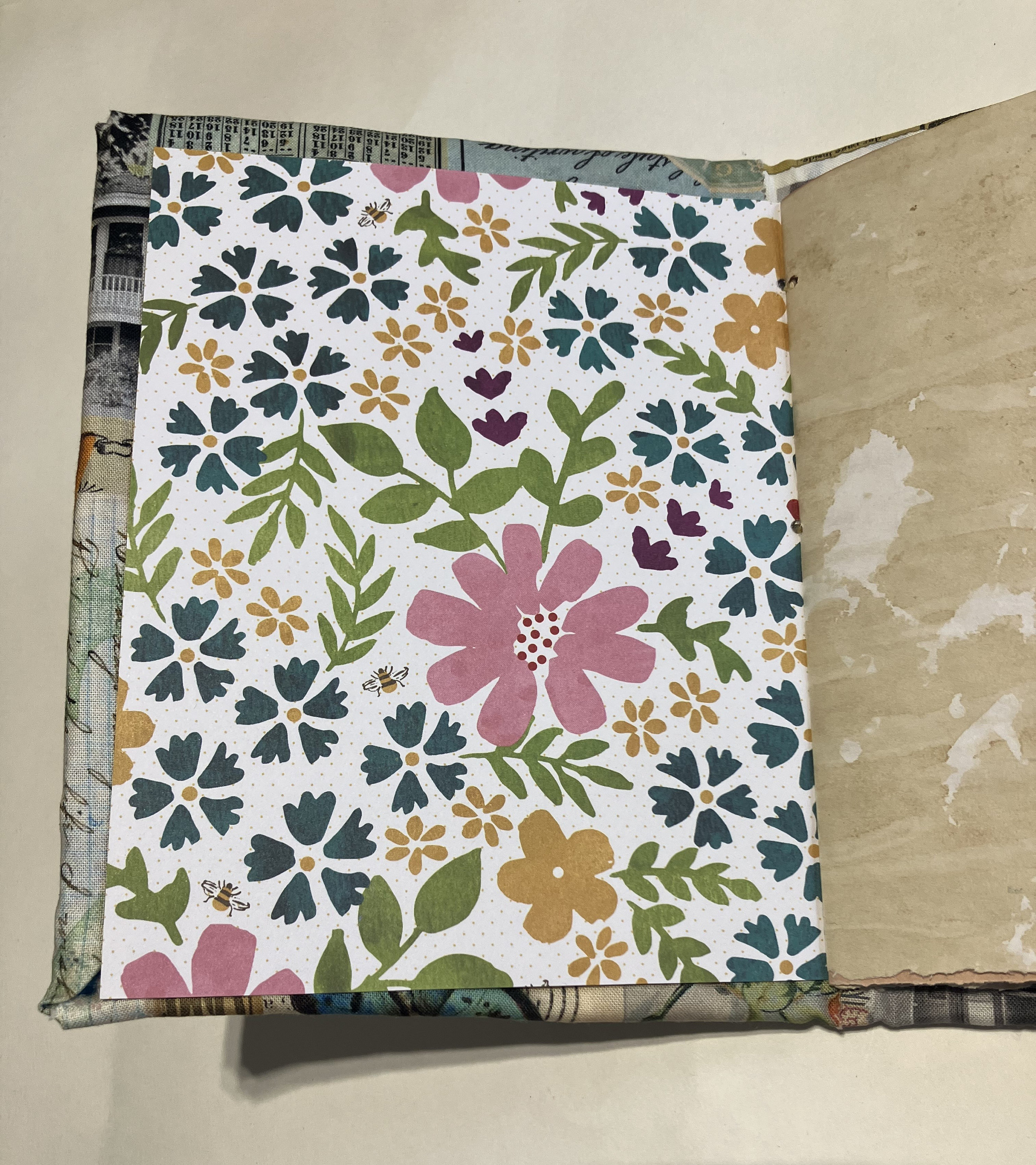 Squishy Handmade Fabric Junk Journal With Dyed Papers - Etsy