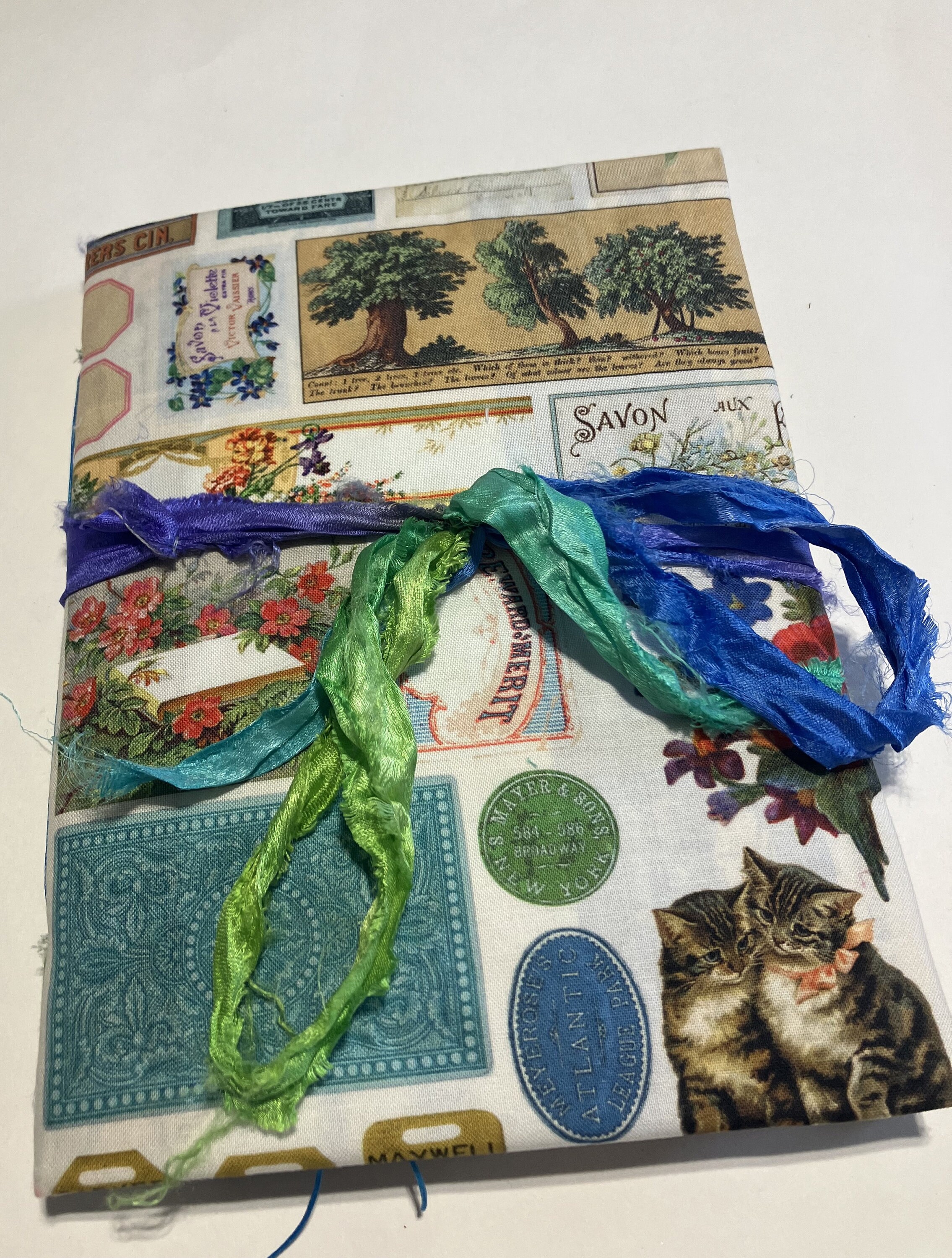 Squishy Handmade Fabric Junk Journal With Dyed Papers - Etsy