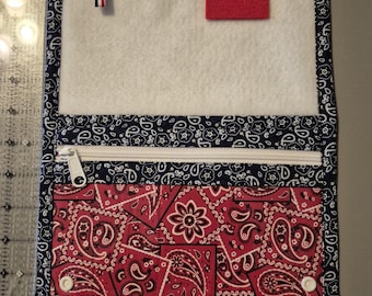 Blue Paisley Notion Wallet