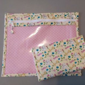 Springtime Vinyl Front Project Bag & Notion Wallet Set