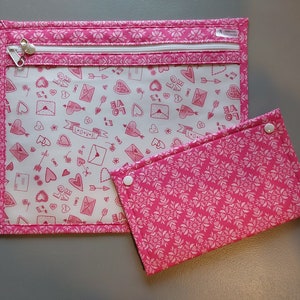 Love Letters  Vinyl Front Project Bag & Notion Wallet Set