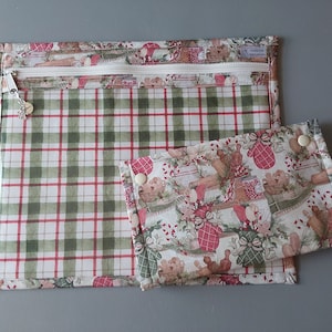 Holiday Baking Vinyl Front Project Bag & Notion Wallet Set