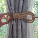 2 Pcs Exquisite Jute Rope Curtain Tiebacks With Wooden Rods Elegant and ...