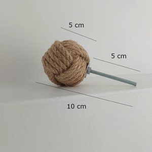 6 pezzi di maniglie per cassetti a forma di palla di corda nautica fatte a mano / manopole a pugno di scimmia / maniglie per cassetti con decorazioni costiere