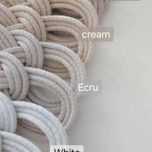 2 Pcs Cotton Rope Curtain Tieback with Infinity Symbol Design and Wooden Rod Support | Handmade Curtain Accessory