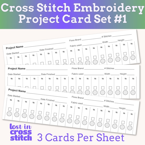 Embroidery Floss Organizer Cards Etsy