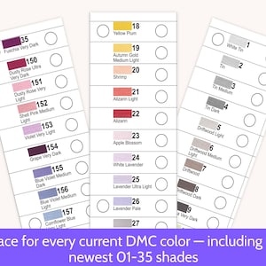 Printable DMC Floss Organizer Cards | 500+ Colors Thread Storage System | Cross Stitch Embroidery image 6