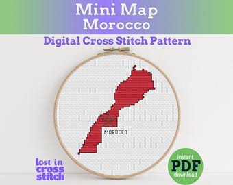 カサブランカ、モロッコ #P914 クロスステッチ図案 クロスステッチ刺繍