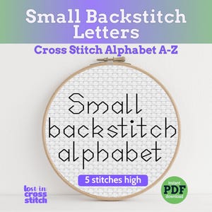 Petit motif alphabet point de croix point de croix PDF à télécharger instantanément petit motif de point de croix facile polices de point de croix | De A à Z et de 0 à 9