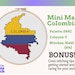 Tiny Little Colombia Flag Map | Digital Cross Stitch Pattern | PDF ...