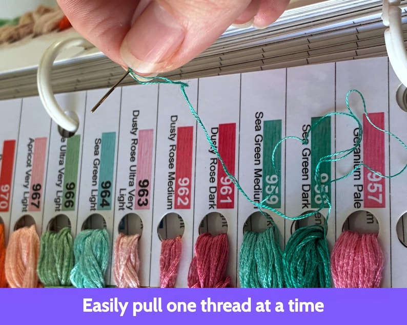 Printable DMC Floss Organizer Cards | 500+ Colors Thread Storage System | Cross Stitch Embroidery image 5