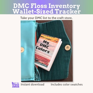 Wallet-Sized DMC Floss Tracker: Portable Mini-Book Inventory for Stitchers. Printable Thread Shopping List PDF (Includes 2023 Colors)