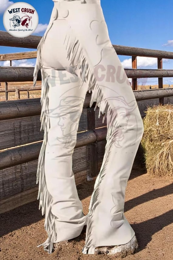 Women Western Wear 100% Geniune Suede Leather Western Leather Chap Fringes Leather Pant Leather Chap Rodeo Leather Chap Cowboy Riding Chaps