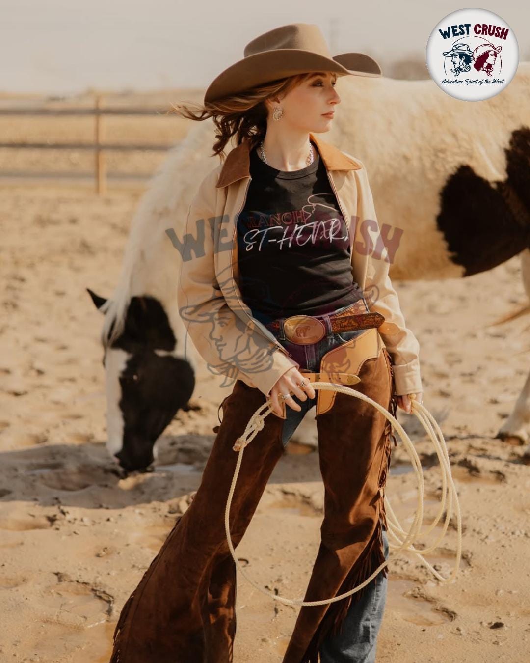 Women’s Western Cowgirl Suede Leather Chap Fringes Women Riding Leather ...