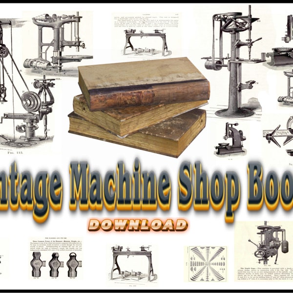 43 Rare Machine Tool Shop Book Collection, Machinists Handbook, Blacksmith, Tool Making, Lathe work, Forging, Cutting, Engraving Metals