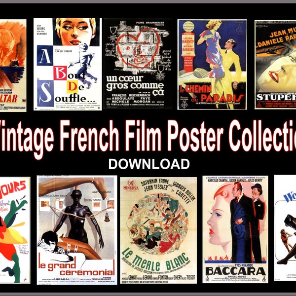 Vintage French Film Movie Poster Collection DOWNLOAD