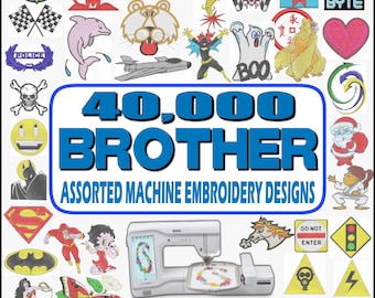 40,000 EMBROIDERY DESIGNS For Brother, Baby Lock & Bernina Machines: PES Format (Download)