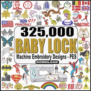 EMBROIDERY DESIGNS - 325.000 BABYLOCK Stickmuster Designs - Riesige Sammlung - Stickmuster funktioniert auch mit Brother Stickmaschinen -Download-