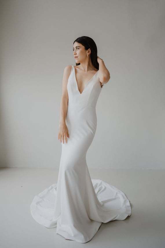 fit and flare wedding dress with spaghetti straps Floral Lace Fit-and-Flare Wedding Dress with Spaghetti Straps