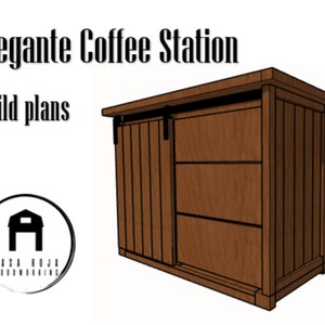  Soulhand Coffee Station Organizer with Drawer, Wooden