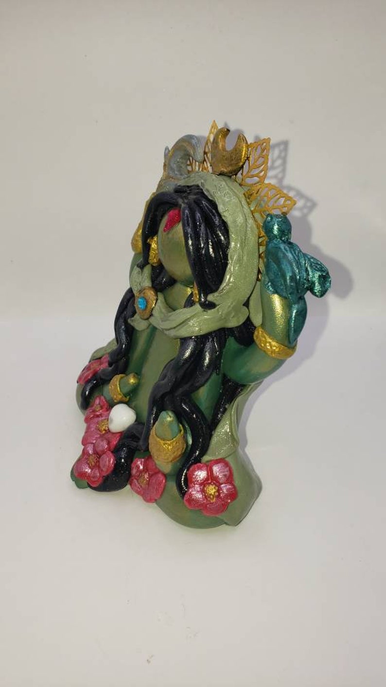 Kalima Crystal Goddess Clay Statue Handmade Figurine Divine Etsy