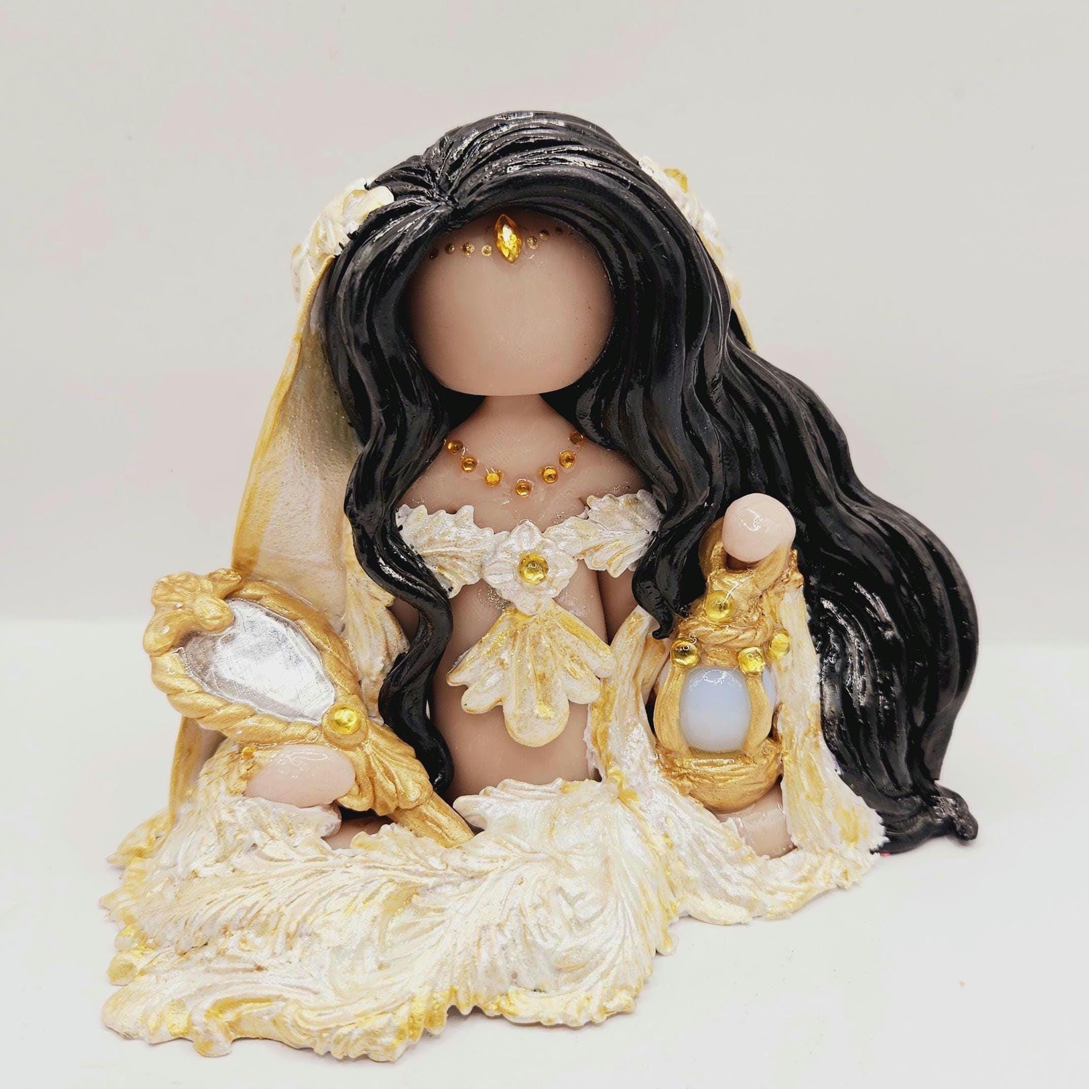Aletheia or Veritas the Goddess of Truth holding a lantern and mirror