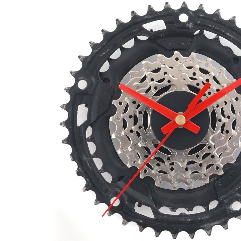 Bike Clock, Cycling Wall Art, Bicycle Clock, Cyclist Present, Recycled ...