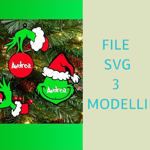 Archivos svg de bolas de Navidad cortados con láser personalizables con fuente incluida