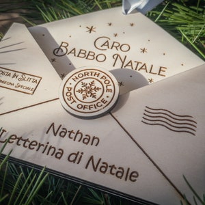 Archivo SVG Carta de corte láser 3D personalizable de Santa Claus (fuente incluida)