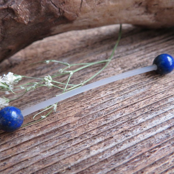 Lapis Lazuli Natural Stone Pregnancy Bio-flex Belly Ring