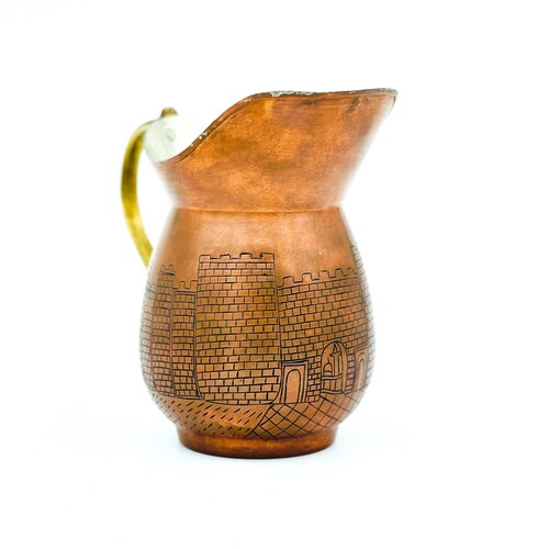 Shops Handcrafted Copper Wine Bowl Grape Pattern Staple Crafting,Turkish Copper Jug for Kitchen |