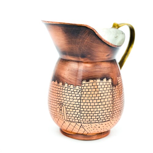 Shops Handcrafted Copper Wine Bowl Grape Pattern Staple Crafting,Turkish Copper Jug for Kitchen |