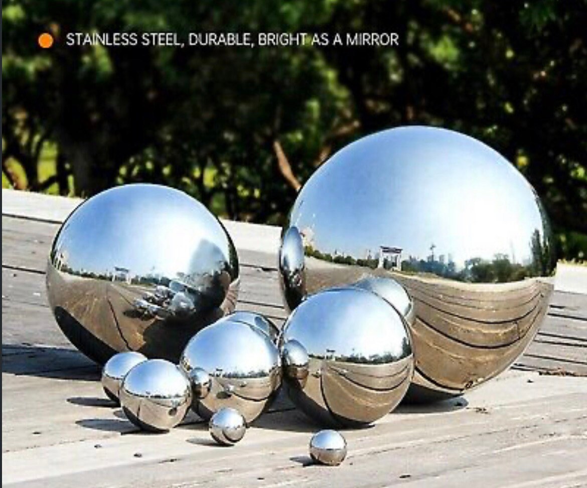 6x Gazing Balls Mirror Garden Spheres Ornament Polished Decor Etsy UK