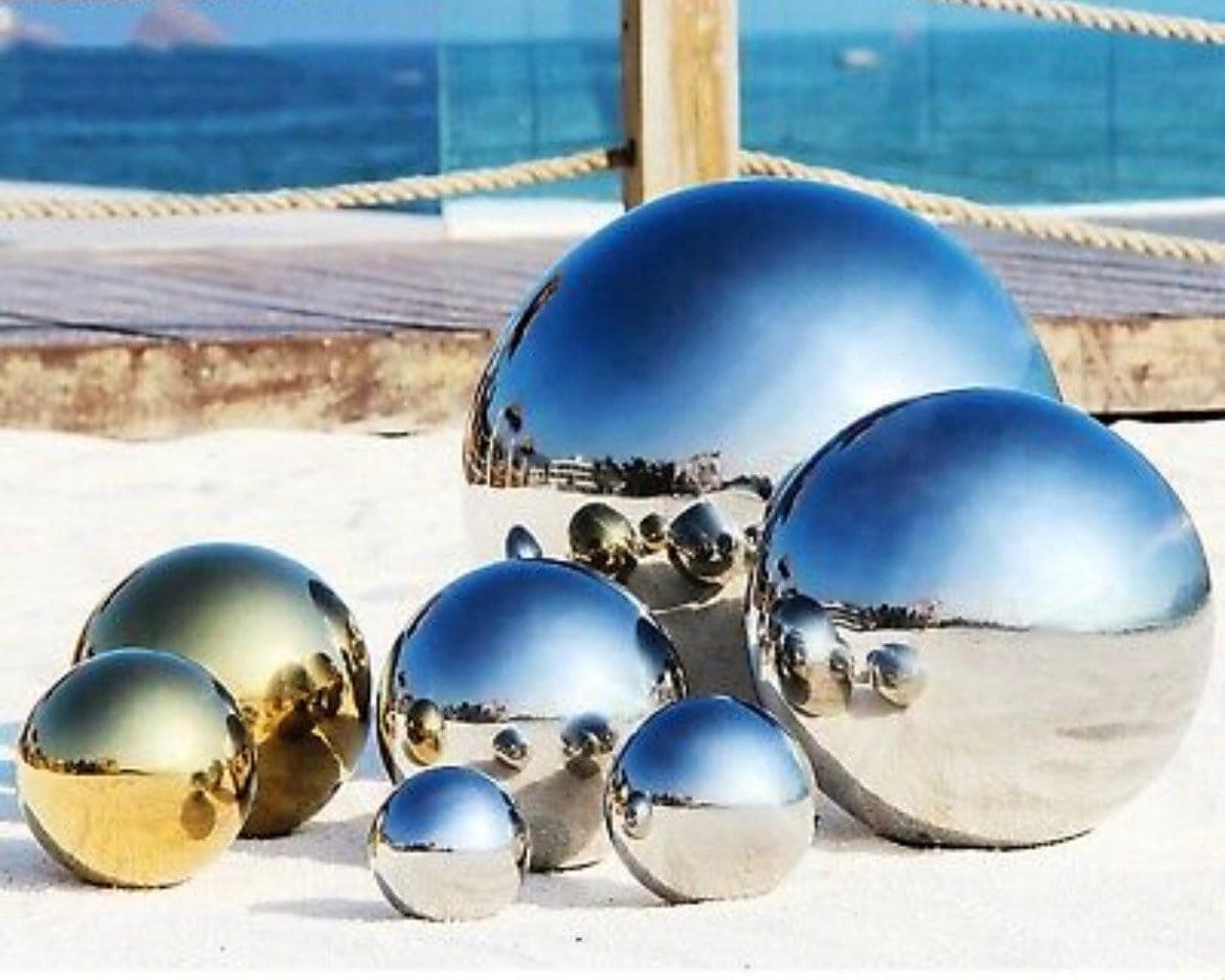 6x Gazing Balls Mirror Garden Spheres Ornament Polished Decor Etsy UK