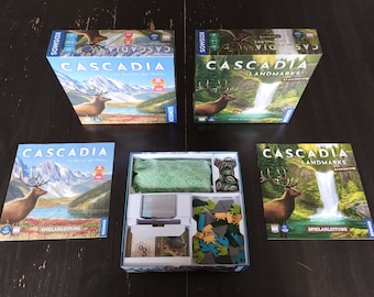 Insert LBI-CASCLM (compatible with "Cascadia ®" incl. the expansion "Landmarks ®" from "Kosmos ®" or "AEG ®" or "Flatout Games ®")